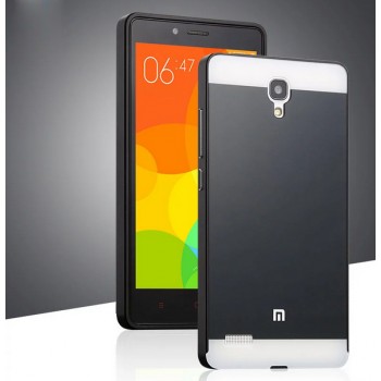 Двухкомпонентный чехол с металлическим бампером и поликарбонатной накладкой для Xiaomi RedMi Note Черный