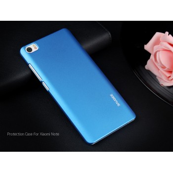 Пластиковый непрозрачный Металлик чехол для Xiaomi Mi Note Голубой