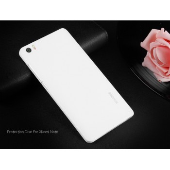 Пластиковый непрозрачный Металлик чехол для Xiaomi Mi Note Белый