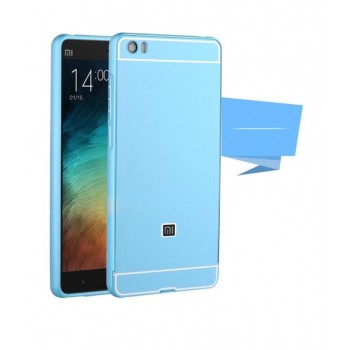 Двухкомпонентный чехол с металлическим бампером и поликарбонатной накладкой для Xiaomi Mi Note Голубой