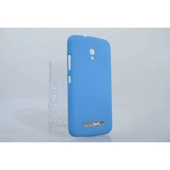 Пластиковый матовый непрозрачный чехол для Alcatel One Touch Pop S9 Синий