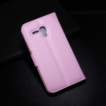 Чехол портмоне подставка с защелкой для Alcatel One Touch Pop D5 Розовый