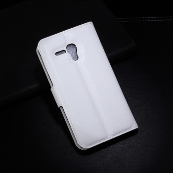 Чехол портмоне подставка с защелкой для Alcatel One Touch Pop D5 Белый
