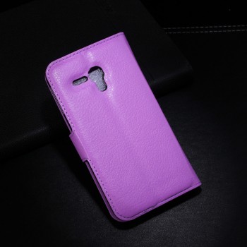 Чехол портмоне подставка с защелкой для Alcatel One Touch Pop D5 Фиолетовый