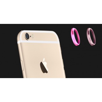 Металлическое защитное кольцо-накладка на объектив камеры для Iphone 6 Розовый