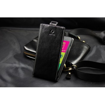 Кожаный чехол вертикальная книжка на пластиковой основе с магнитной застежкой и внутренним карманом для Explay Rio
