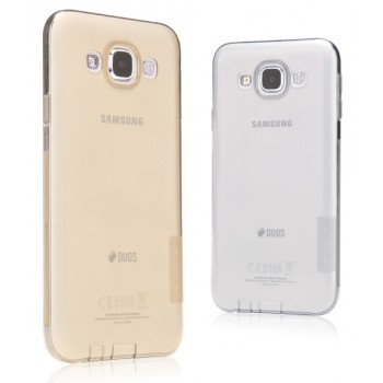 Силиконовый матовый полупрозрачный чехол для Samsung Galaxy E5
