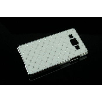Пластиковый чехол со стразами для Samsung Galaxy A5 Белый