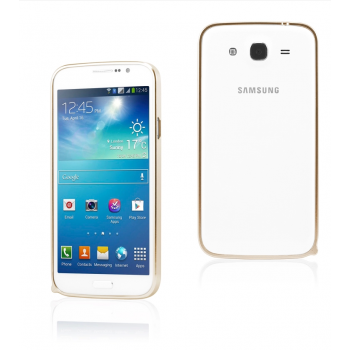 Ультратонкий металлический бампер для Samsung Galaxy Mega 5.8 Серый
