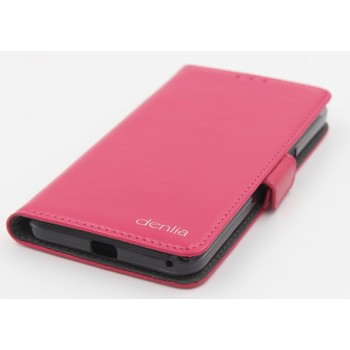 Чехол портмоне на силиконовой основе с магнитной застежкой для Sony Xperia E4 Розовый