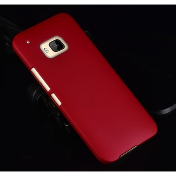 Пластиковый металлик чехол для HTC One M9 Красный