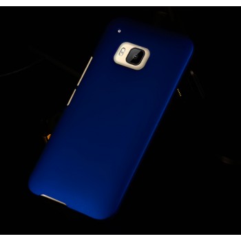 Пластиковый металлик чехол для HTC One M9 Синий