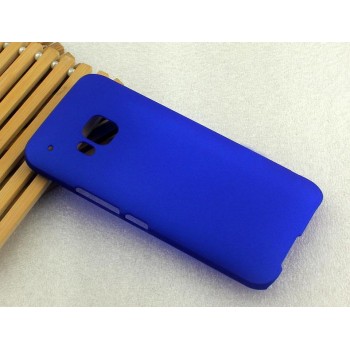 Пластиковый матовый нескользящий чехол для HTC One M9 Синий