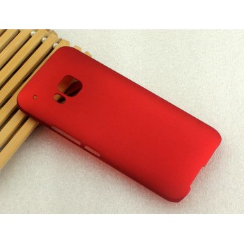 Пластиковый матовый нескользящий чехол для HTC One M9 Красный