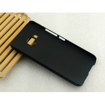 Пластиковый матовый нескользящий чехол для HTC One M9 Черный