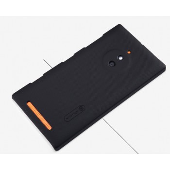 Пластиковый матовый нескользящий премиум чехол для Nokia Lumia 830 Черный