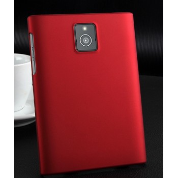 Пластиковый матовый непрозрачный чехол для Blackberry Passport Красный