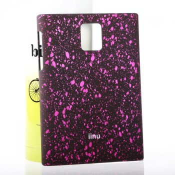 Пластиковый матовый непрозрачный чехол с объемным принтом Кляксы для Blackberry Passport Пурпурный