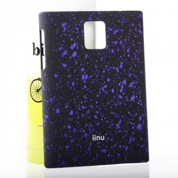 Пластиковый матовый непрозрачный чехол с объемным принтом Кляксы для Blackberry Passport Фиолетовый