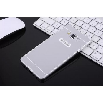 Двухкомпонентный чехол с металлическим бампером и поликарбонатной накладкой для Samsung Galaxy E7 Белый