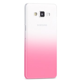 Силиконовый матовый градиентный чехол для Samsung Galaxy A7 Розовый