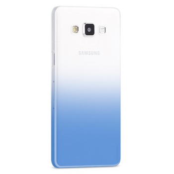Силиконовый матовый градиентный чехол для Samsung Galaxy A7 Голубой