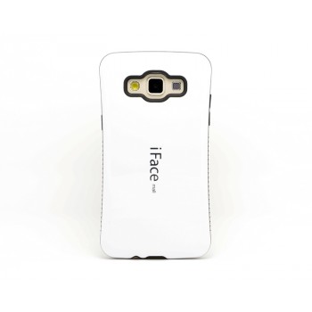 Силиконовый эргономичный непрозрачный чехол с нескользящими гранями для Samsung Galaxy A7 Белый