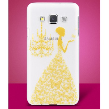 Пластиковый полупрозрачный матовый чехол с УФ-принтом для Samsung Galaxy A3 