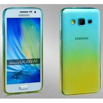 Силиконовый градиентный полупрозрачный чехол для Samsung Galaxy A3 