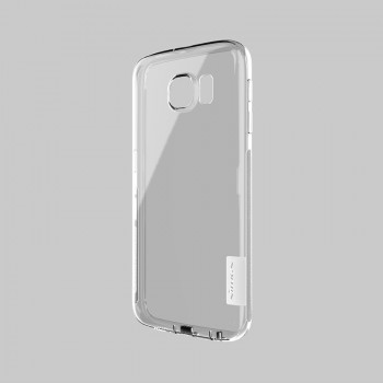 Ультратонкий силиконовый транспарентный чехол с нескользящими гранями и защитными заглушками для Samsung Galaxy S6 Белый