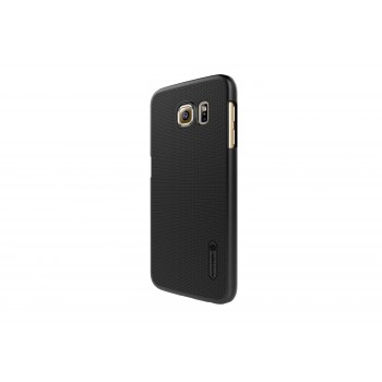 Пластиковый матовый нескользящий премиум чехол для Samsung Galaxy S6 Черный