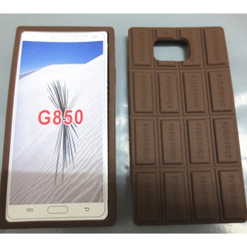 Силиконовый дизайнерский фигурный чехол Шоколадка для Samsung Galaxy Alpha