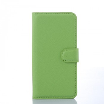 Чехол портмоне подставка на силиконовой основе с отсеком для карт и магнитной застежкой для Samsung Galaxy S6 Зеленый