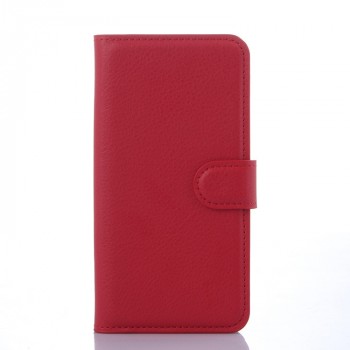 Чехол портмоне подставка на силиконовой основе с отсеком для карт и магнитной застежкой для Samsung Galaxy S6 Красный
