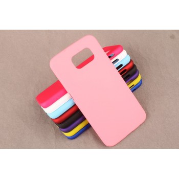 Пластиковый матовый непрозрачный чехол для Samsung Galaxy S6 Розовый
