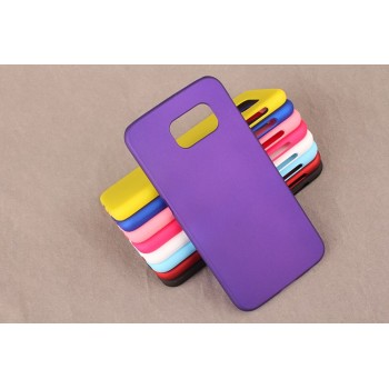 Пластиковый матовый непрозрачный чехол для Samsung Galaxy S6 Фиолетовый
