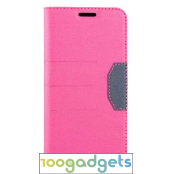 Дизайнерский чехол флип подставка на силиконовой основе для Samsung Galaxy S6 Розовый