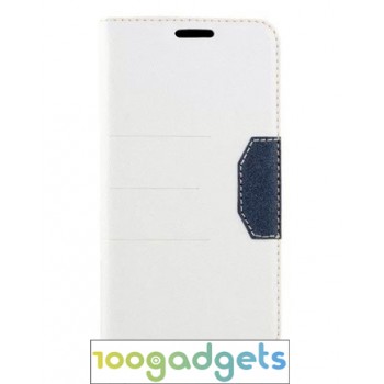 Дизайнерский чехол флип подставка на силиконовой основе для Samsung Galaxy S6 Белый