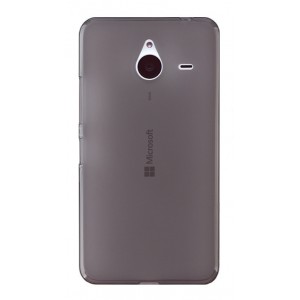 Силиконовый матовый полупрозрачный чехол для Microsoft Lumia 640 XL Черный