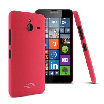 Пластиковый матовый чехол с повышенной шероховатостью для Microsoft Lumia 640 XL Красный