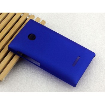 Пластиковый матовый Металлик чехол для Microsoft Lumia 640 Синий