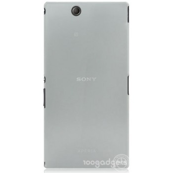 Пластиковый матовый полупрозрачный чехол для Sony Xperia Z Ultra Белый