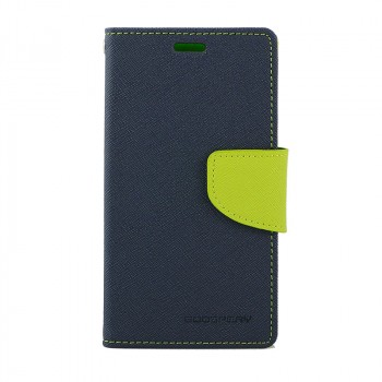 Дизайнерский чехол портмоне подставка с магнитной защелкой на силиконовой основе для Nokia Lumia 630/635 Синий
