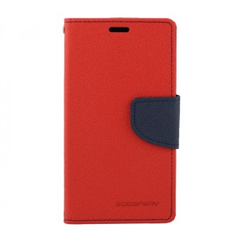 Дизайнерский чехол портмоне подставка с магнитной защелкой на силиконовой основе для Nokia Lumia 630/635 Красный