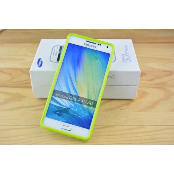Силиконовый глянцевый непрозрачный чехол для Samsung Galaxy A5 Зеленый