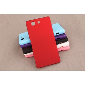 Пластиковый матовый непрозрачный чехол для Sony Xperia Z3 Compact Красный