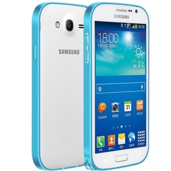 Металлический бампер для Samsung Galaxy Grand / Neo Голубой