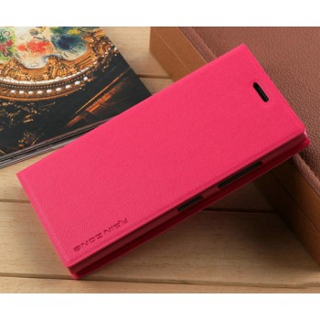 Текстурный чехол флип портмоне подставка на присоске для Nokia Lumia 730/735 Пурпурный
