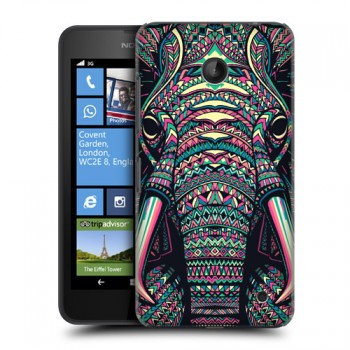 Пластиковый матовый дизайнерский чехол с эксклюзивной серией принтов Fauna Contrast для Nokia Lumia 630/635 (изготовление на заказ) 