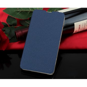Чехол флип-подставка на пластиковой основе и присоске текстура Песок для Nokia Lumia 1320 Синий
